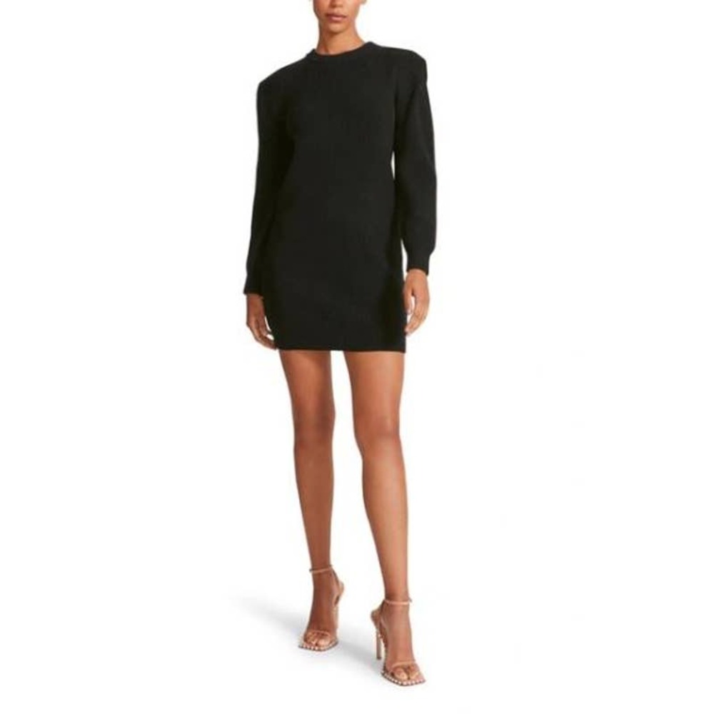 BB Dakota by Steve Madden Black Booked & Busy Long Sleeve Minidress NWT Small